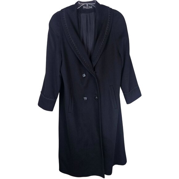 VTG 60s Holly Deb Double Breasted Embroidered Wool Coat XL Formal Quiet Luxury - Picture 1 of 14